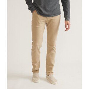 Marine Layer Sz. 34 x 32 5 Pocket Twill Pant Slim Straight in Khaki